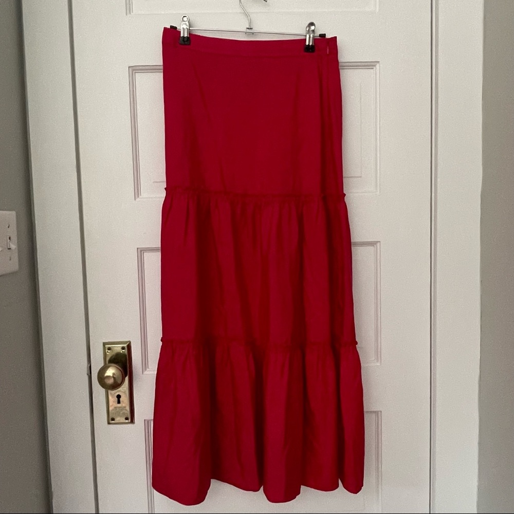 Red silk club Monaco skirt
